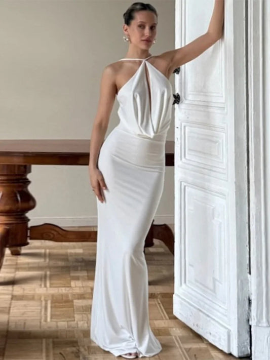 Halter Tie Up Maxi Dress