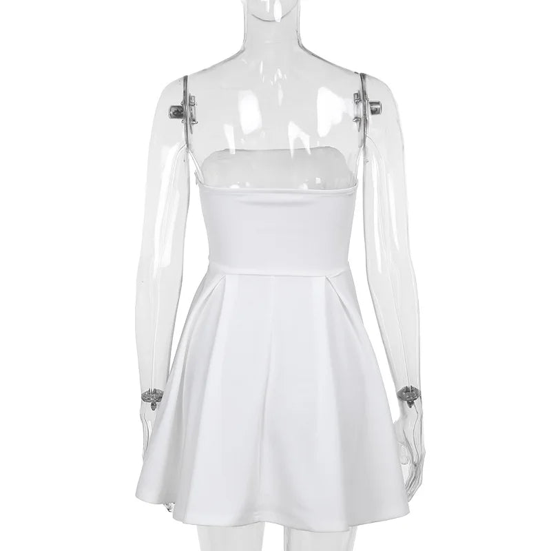 Strapless Corset Flare Mini Dress