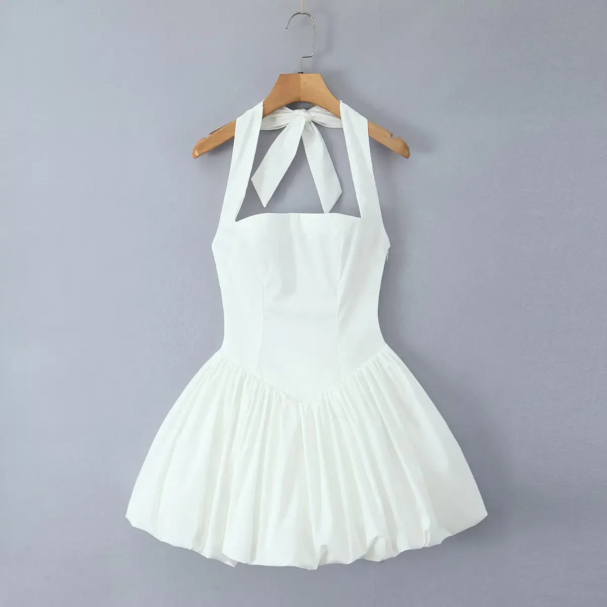 Halter Balloon Mini Dress