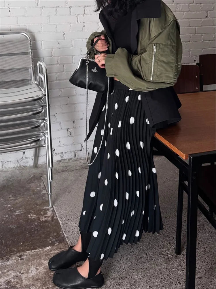 Polka Dot Maxi Skirt
