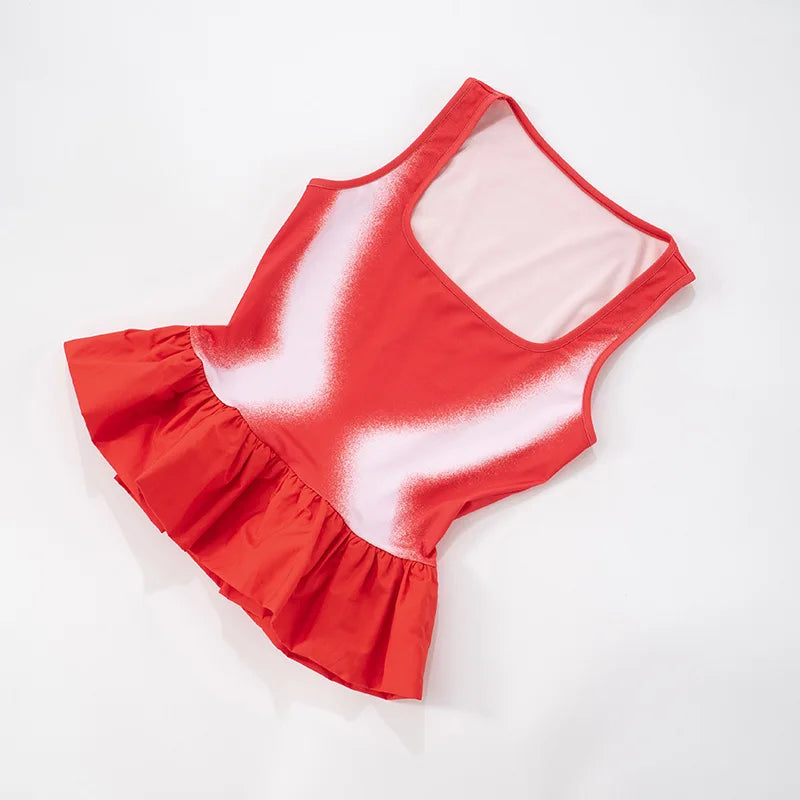 Tie Dye Ruffles Crop Top