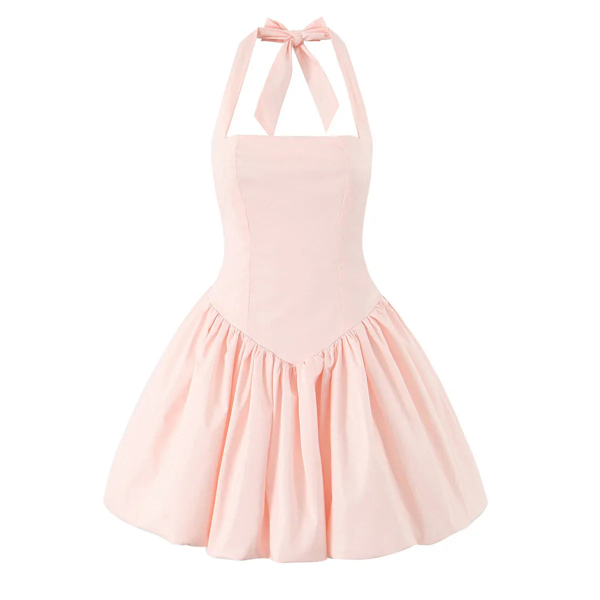 Halter Balloon Mini Dress