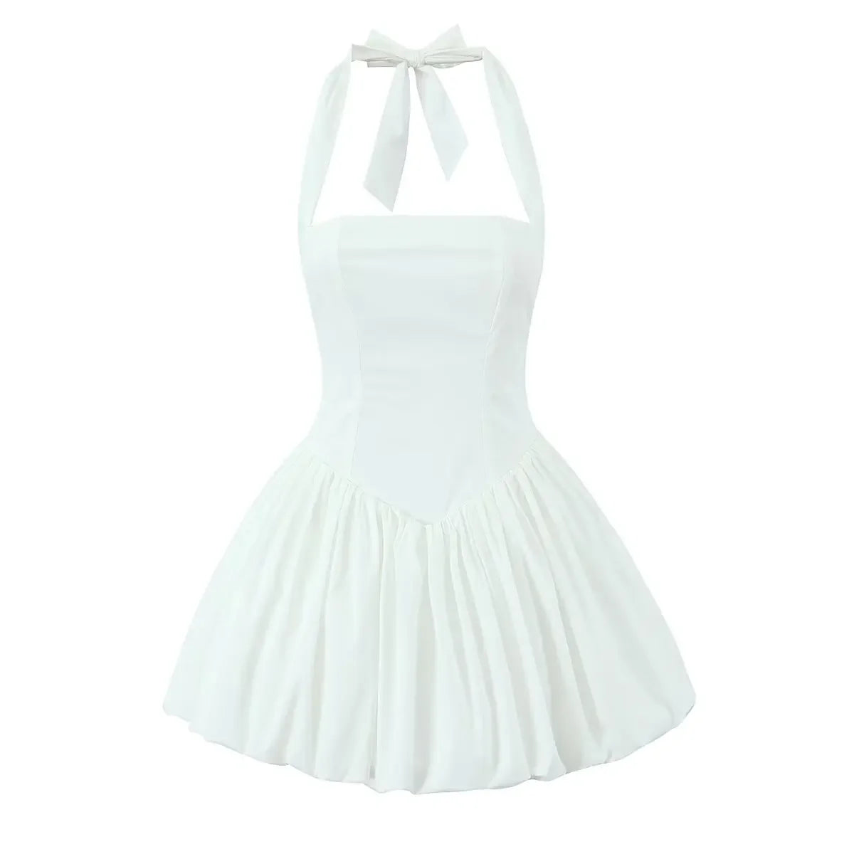 Halter Balloon Mini Dress