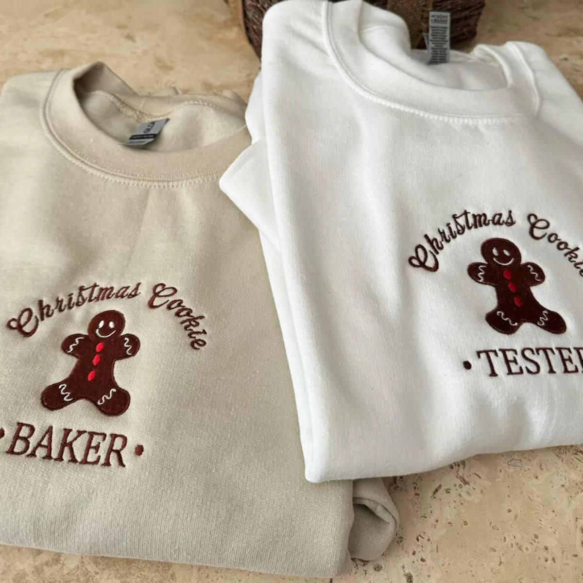 Christmas Cookie Embroidered Sweatshirt