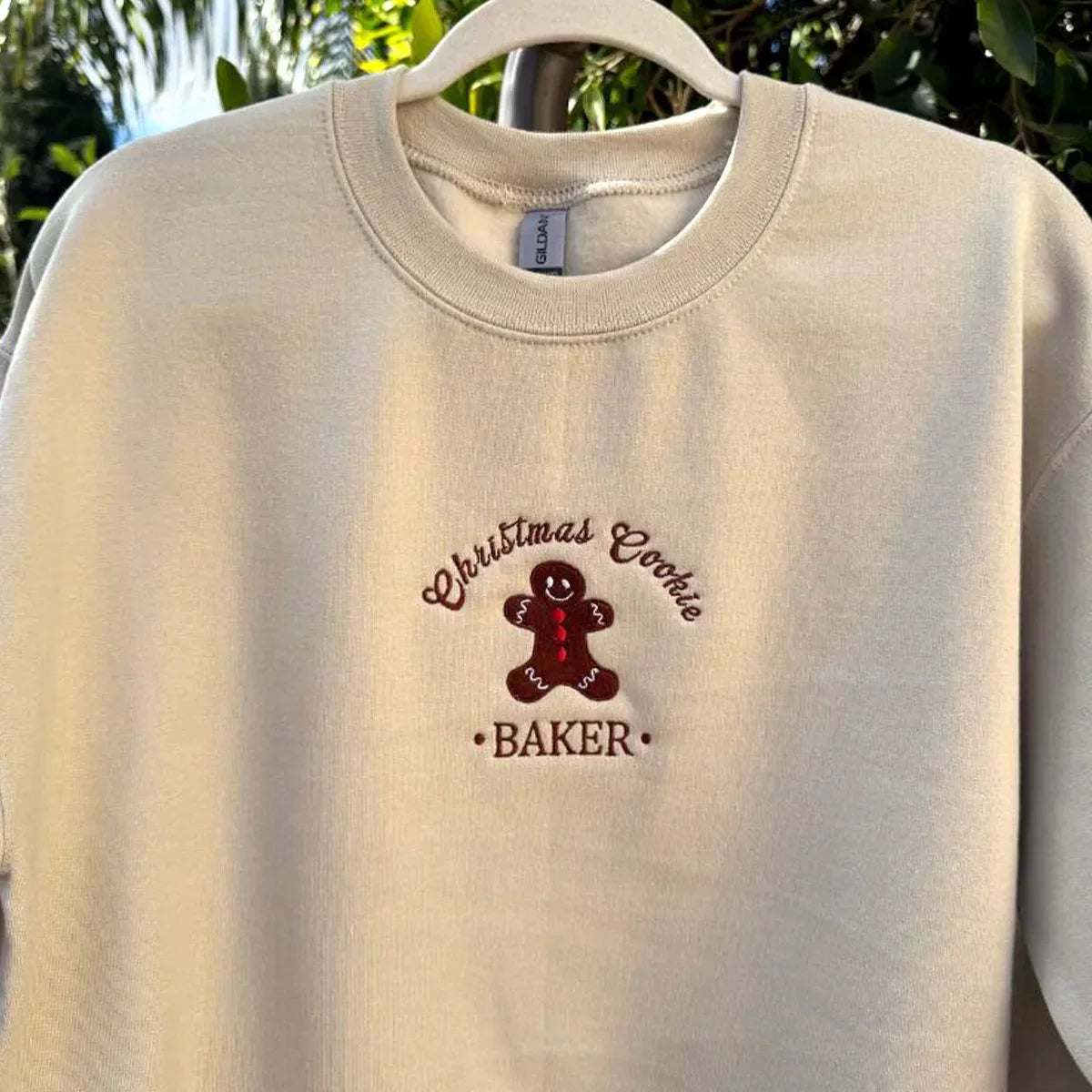 Christmas Cookie Embroidered Sweatshirt
