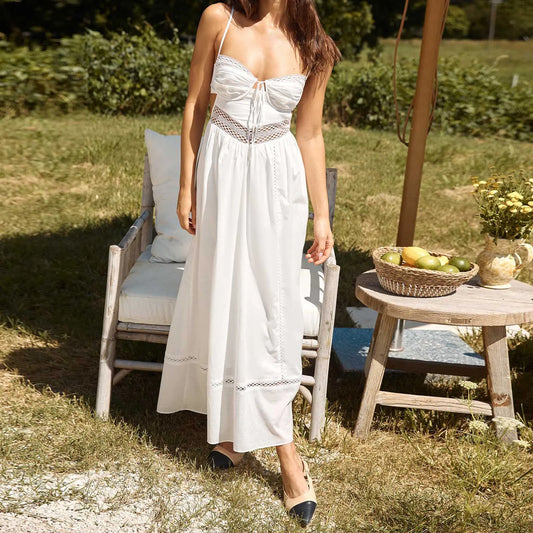 White Long Cami Dress
