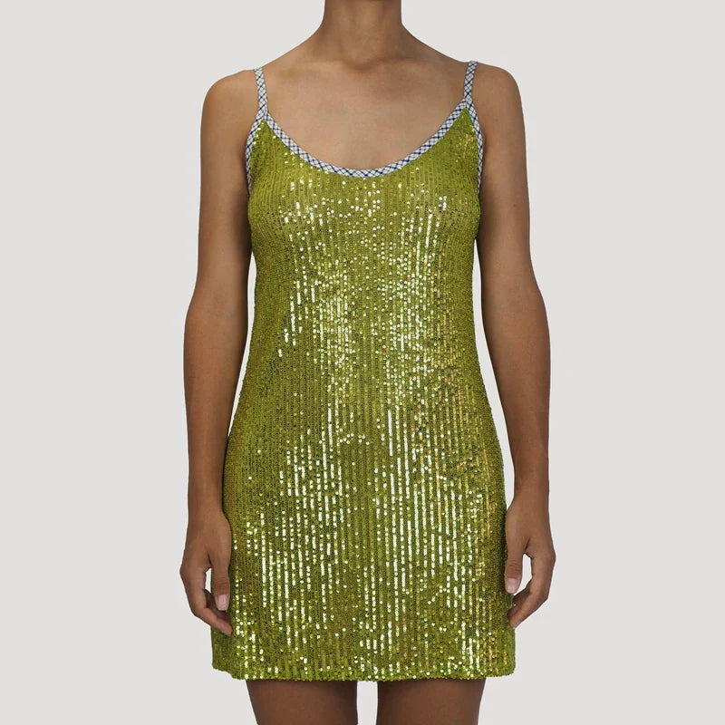 Sequin Strap Mini Dress