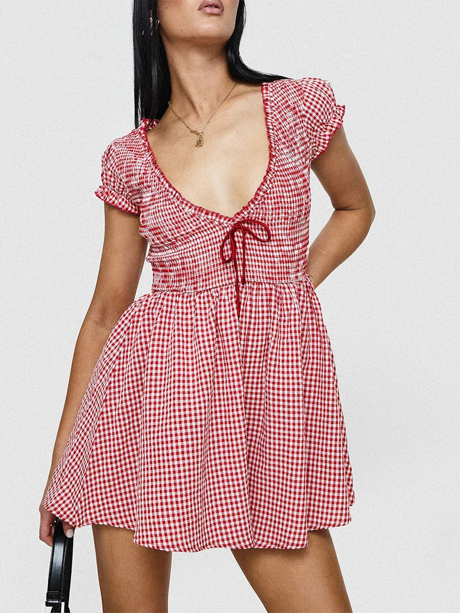 Short Sleeve Baby-doll Playsuit