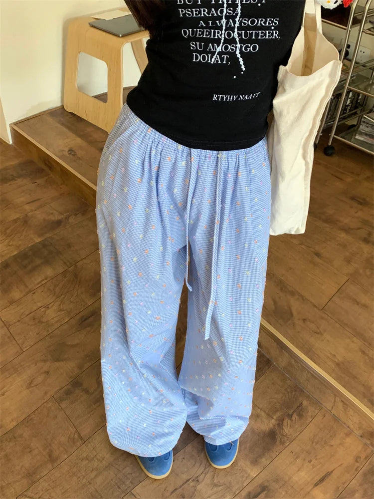 Printed Drawstring Cargo Pants