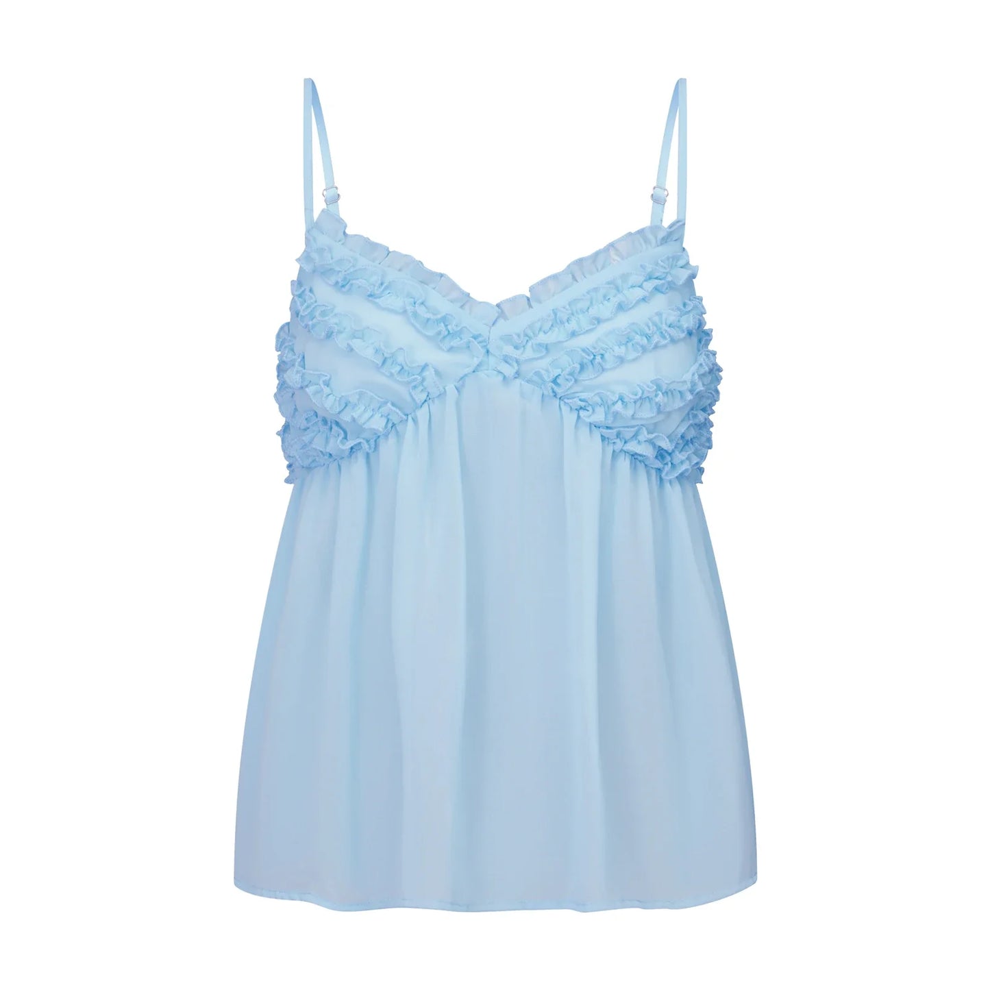 Ruffles Cami Mesh Top