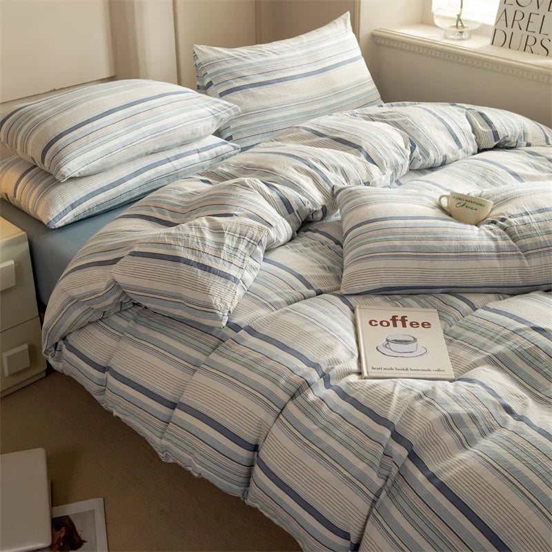 Plaid Style Duvet Cover 150x200 Quilt Cover Home Bedding Queen Size Comforter Cover housse de couette (Pillowcase Need Order)