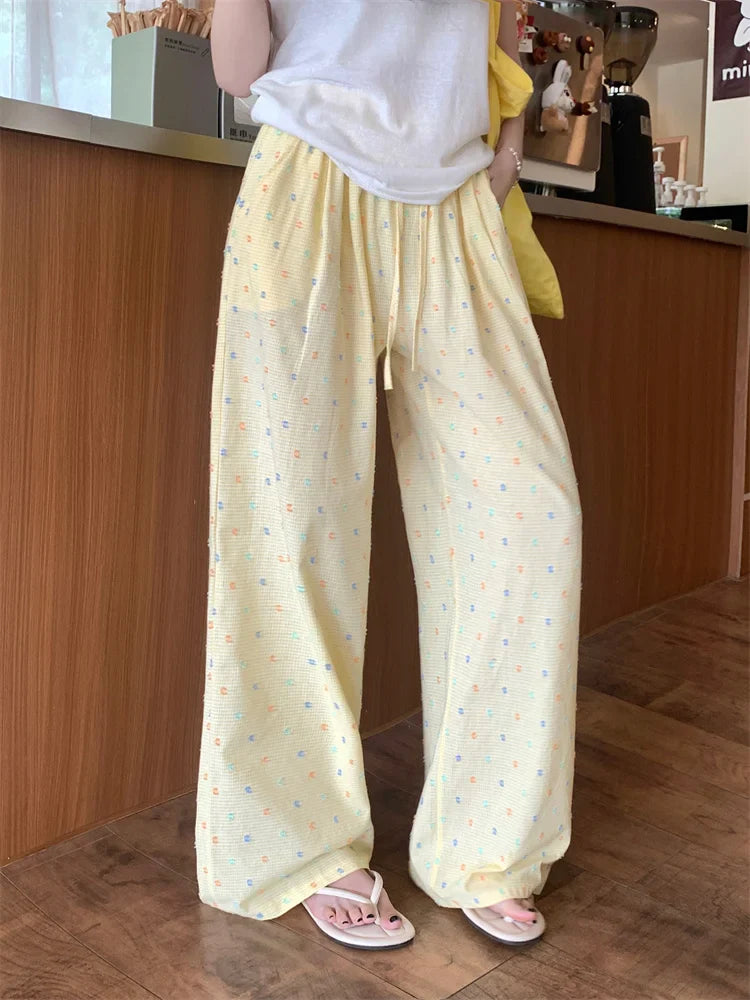 Printed Drawstring Cargo Pants