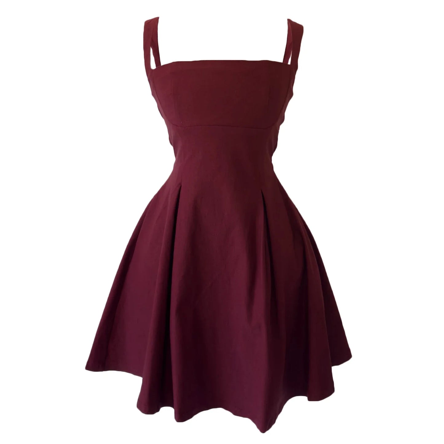 Tick Strap Square Neck Mini Dress