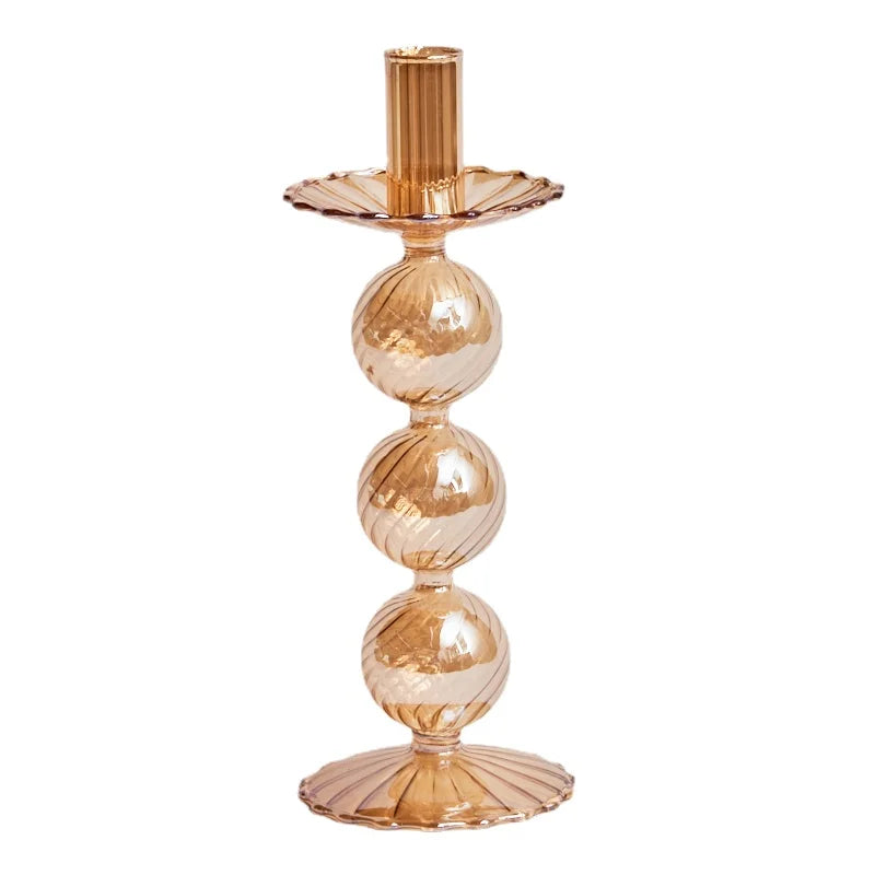 1PC Floriddle Candle Holders Glass Candlestick for Wedding Decoration Christmas Decoration Home Decoration Accessories Candles