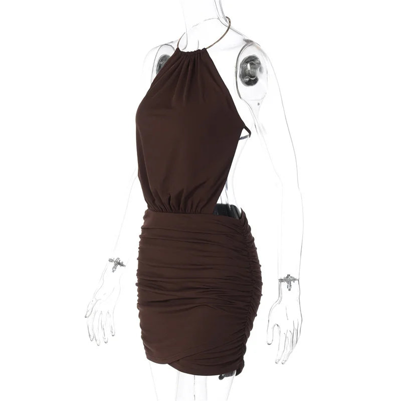 Halter Backless Mini Dress