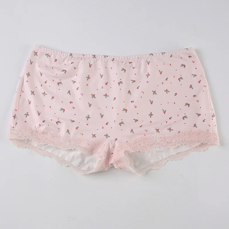 Pink Cami Printed Top And Shorts Pj Sets