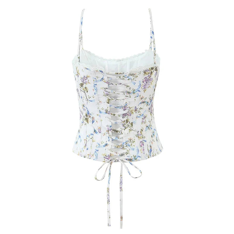 Floral Print Corset Top