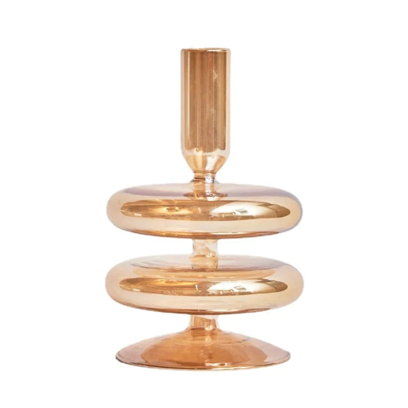 1PC Floriddle Candle Holders Glass Candlestick for Wedding Decoration Christmas Decoration Home Decoration Accessories Candles