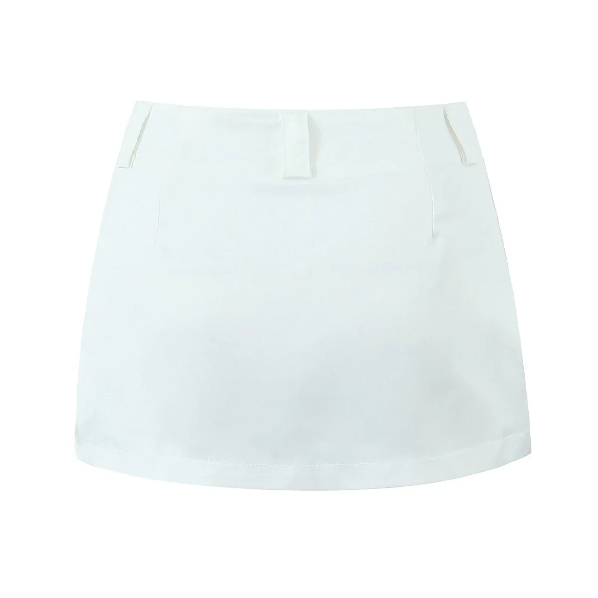 Satin Mock Pocket Mini Skirt