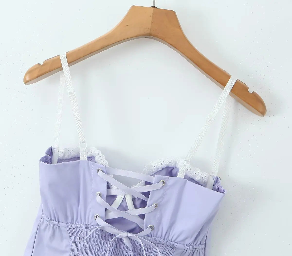 Lace Bustier Patchwork Cami Lace Up Mini Dress