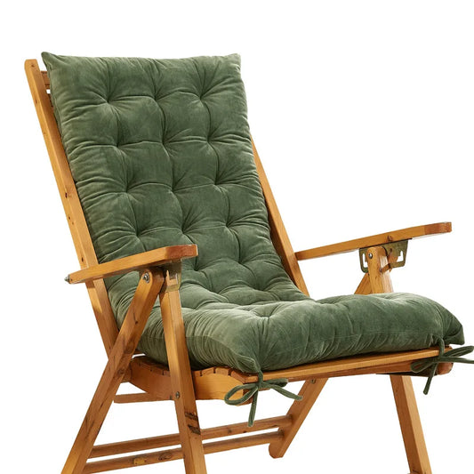 Rocking Patio Lounge Chair Cushion with Ties Overstuffed Seat Back Cushion Pad Tufted Pillow for Outdoor Indoor Home