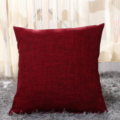30x50cm 45x45cm Linen Pillow Case Solid Color Pillowcase Sofa Office Chair Lumbar Cushion Cover Anti-Dirty Pillow Cover