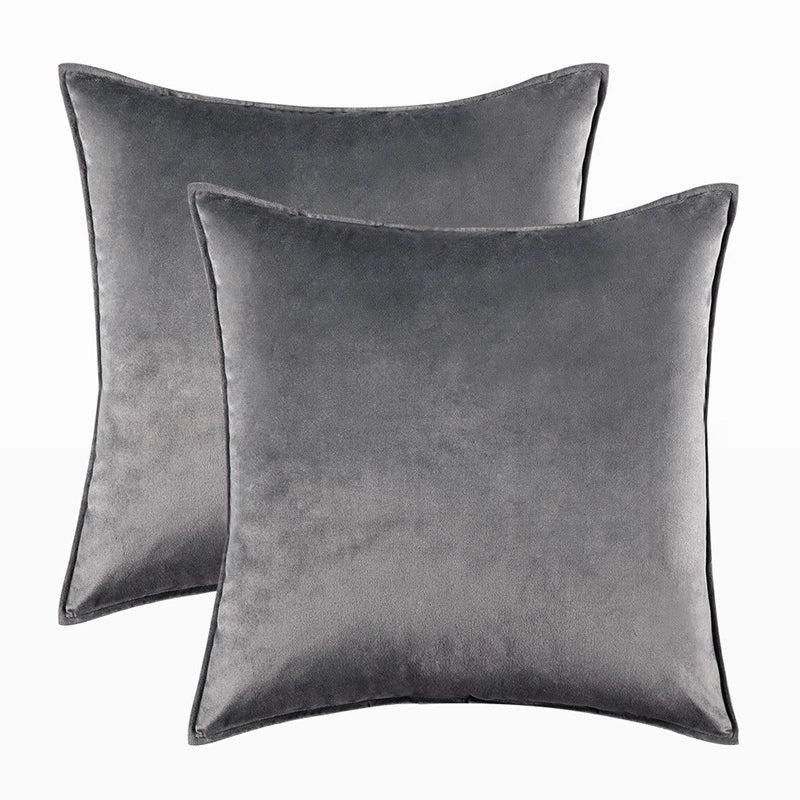Set of 2 Velvet Throw Pillow Case Cushion Cover 30x50cm 45x45cm 50x50cm 60x60cm Home Decor Cojines Black Green Grey