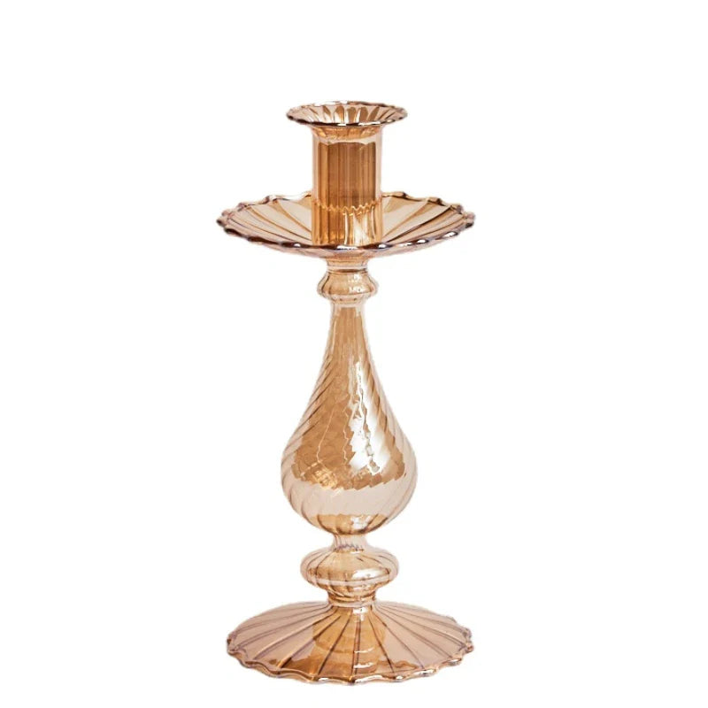 1PC Floriddle Candle Holders Glass Candlestick for Wedding Decoration Christmas Decoration Home Decoration Accessories Candles