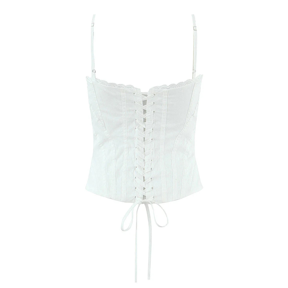 White Corset Cami Top