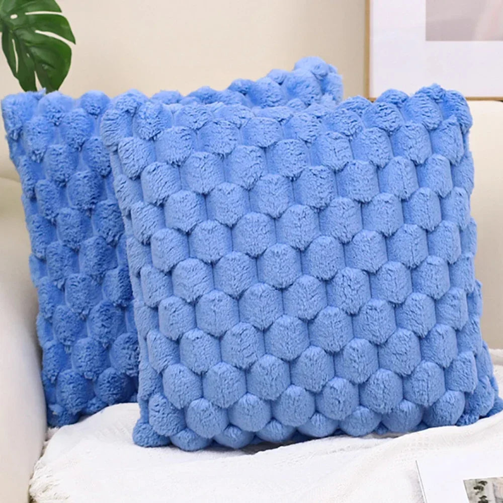 Red Pineapple Grid Turtle Pattern 3D Soft Plush Throw Pillowcase,Cushion Cover for Living Room Sofa Bedroom Home Room Decor 45CM