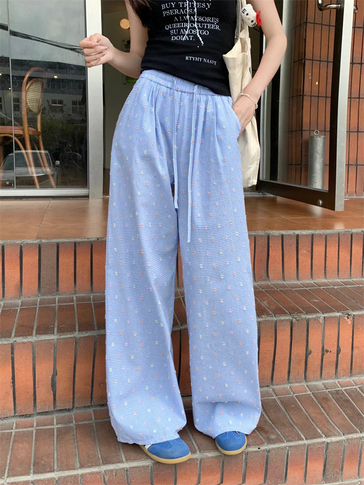Printed Drawstring Cargo Pants