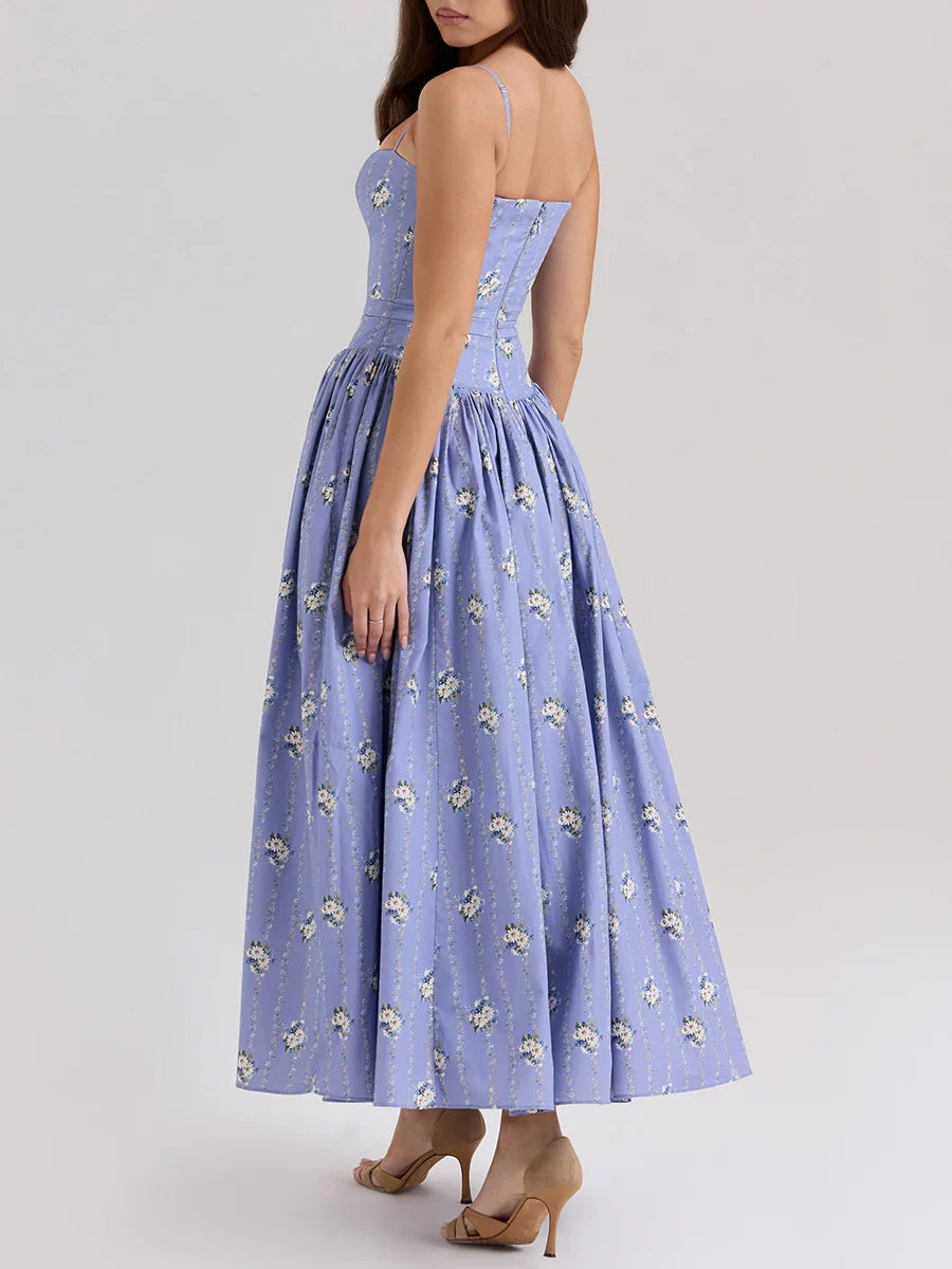 Serene Floral Flowy Maxi Dress - Empire Waist Summer Gown