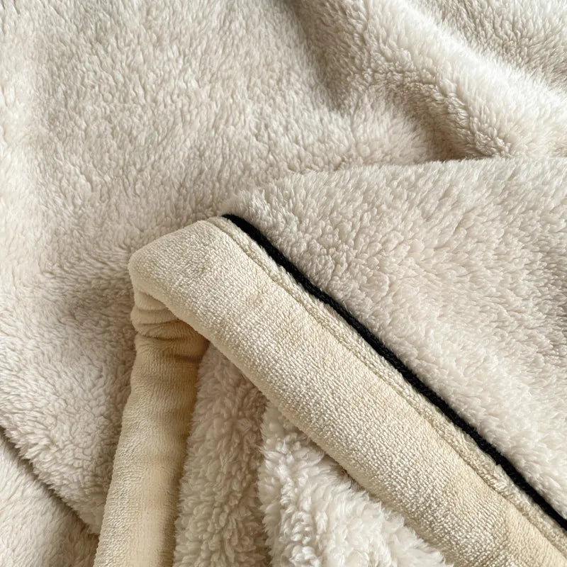 Plush Warm Winter Throw Blanket A Grade Coral Fleece Flannel Soft Thick Blankets for Sofa Single Double Couple Furry Sofa Cover