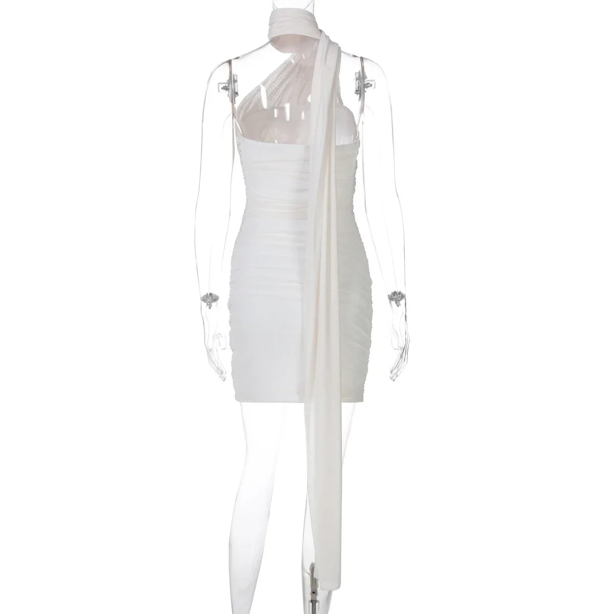 Halter Drape Bodycon Mini Dress