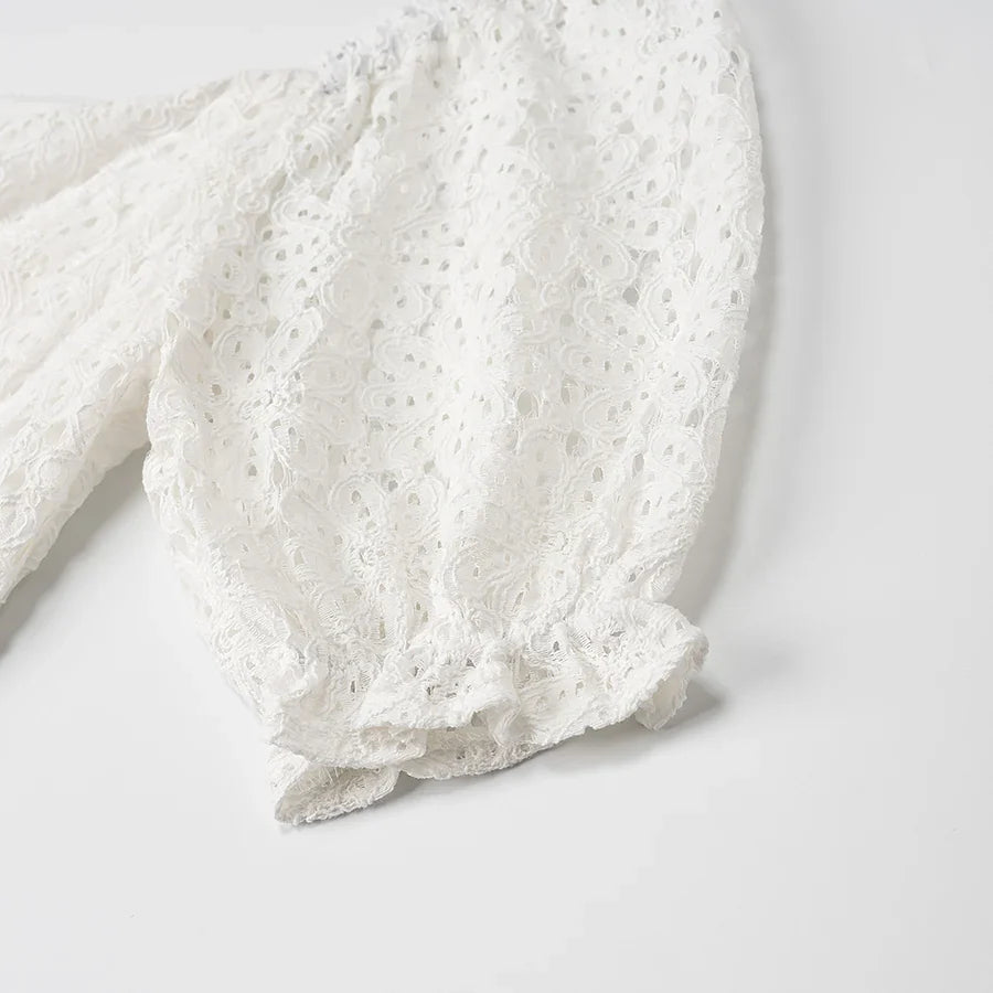 Short Sleeve Embroidered Mini Dress