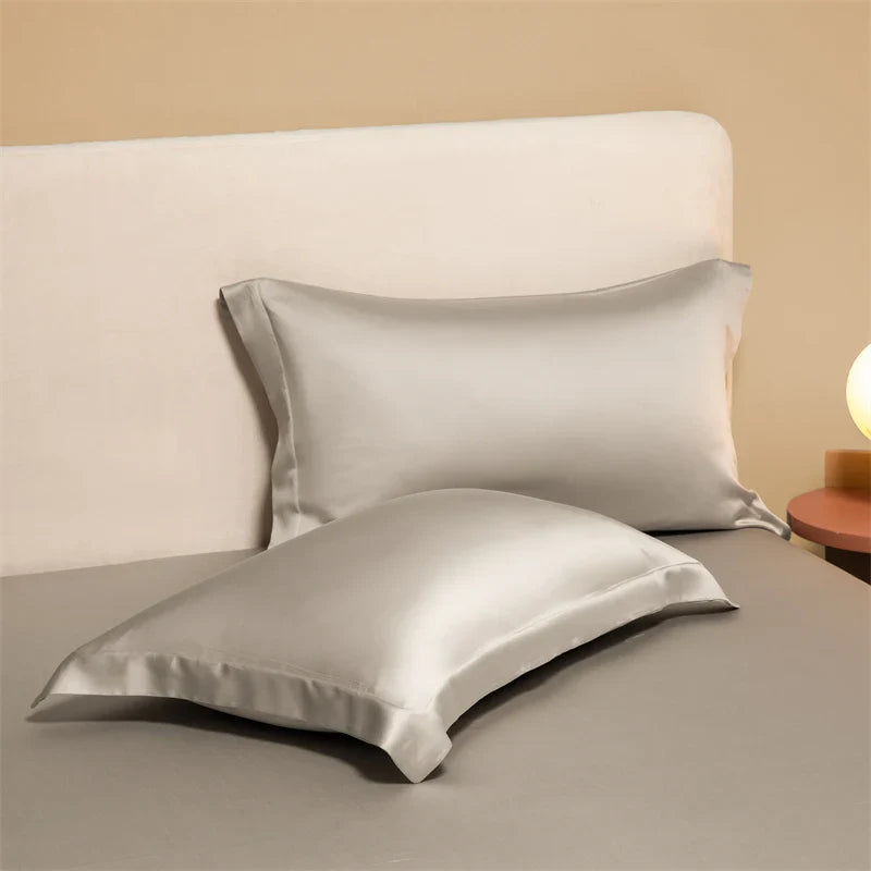1 Pair(2 Pieces) Egyptian Cotton Pillowcases Solid Color Pillow Shams Covers