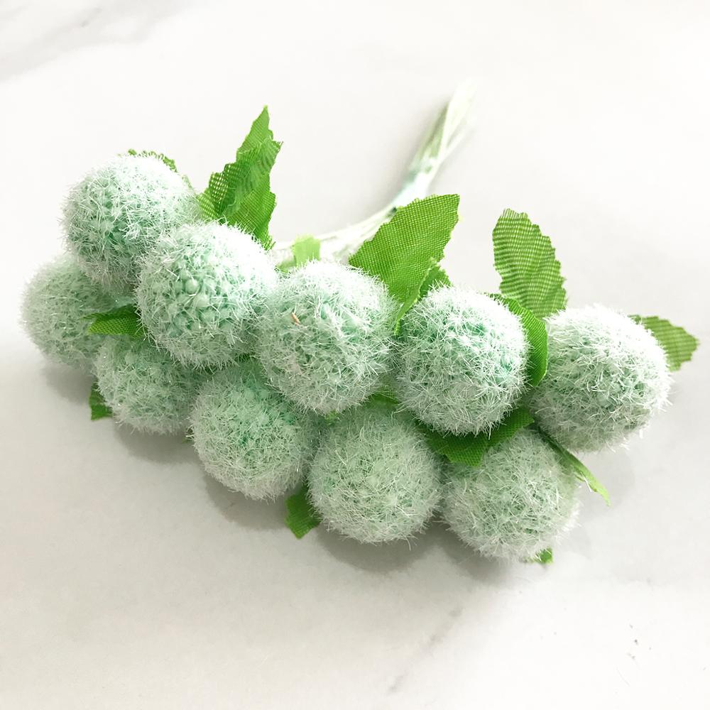 6/10/12/24/200pcs Mixed Green Plant Flower Cherry Stamen Berries Bundle DIY Christmas Wedding Cake Gift Box Wreaths Decor