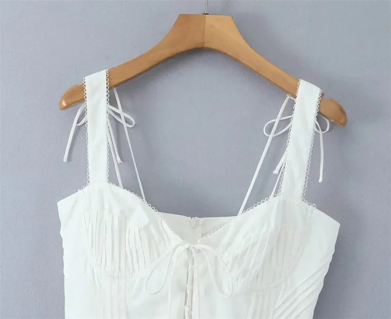 Lace-Up Corset Mini Dress