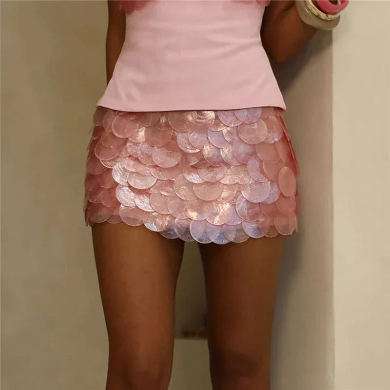 Sequin Mini Skirt â€?A-Line Sparkle Look