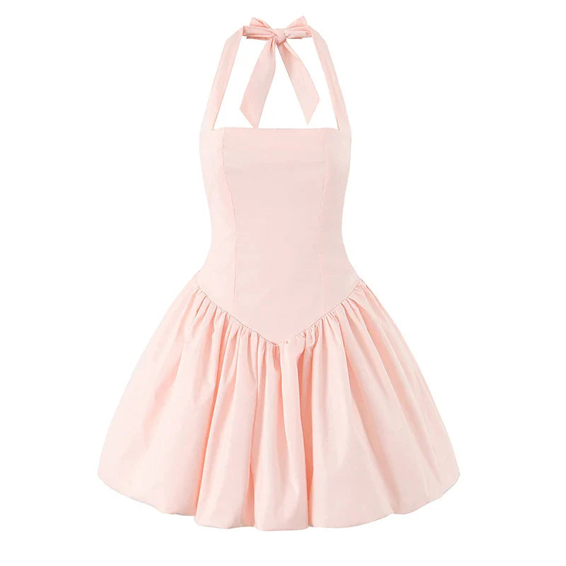 Halter Balloon Mini Dress