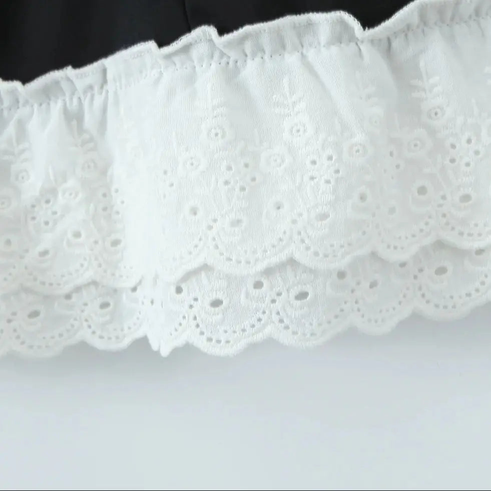 Ruffle Trim Button Cami Mini Dress