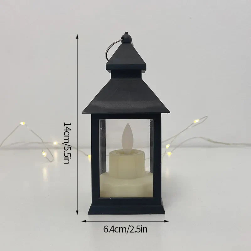 Ins Candle Holders lantern for Table Retro Flameless Kerosene Lamp Desktop Candlestick Chandelier Christmas New Year Home Decor