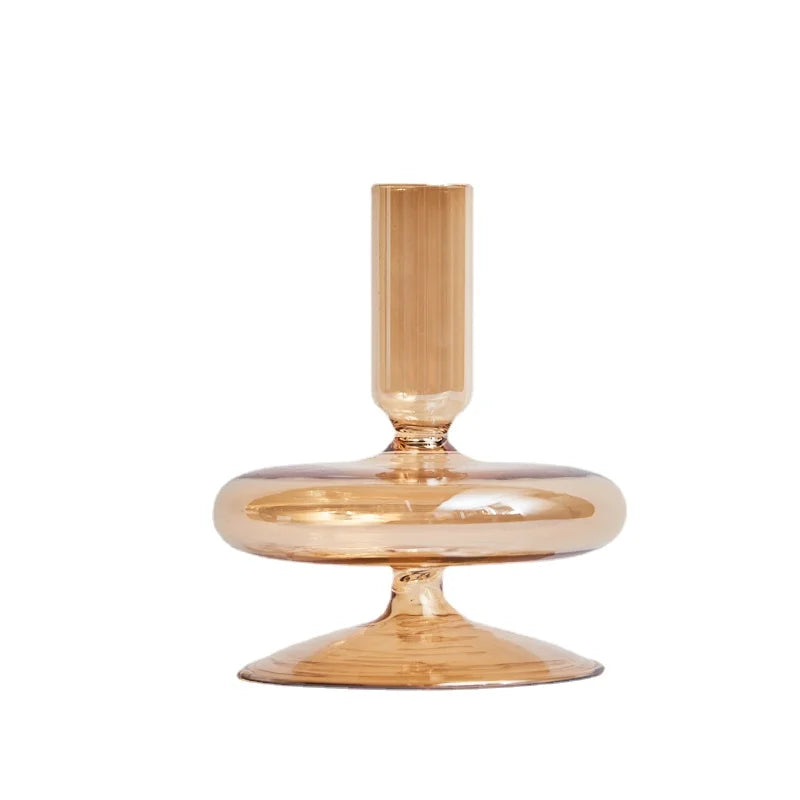 1PC Floriddle Candle Holders Glass Candlestick for Wedding Decoration Christmas Decoration Home Decoration Accessories Candles
