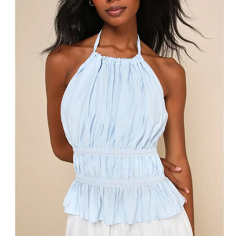 Halter Ruched Top