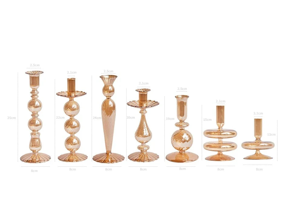 1PC Floriddle Candle Holders Glass Candlestick for Wedding Decoration Christmas Decoration Home Decoration Accessories Candles