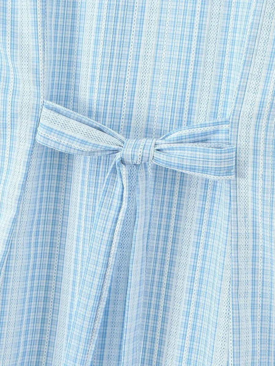 Blue Plaid Tank Mini Dress