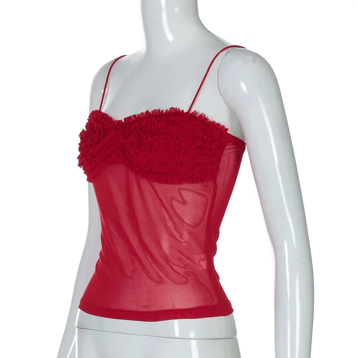 Mesh Frill Cami Top