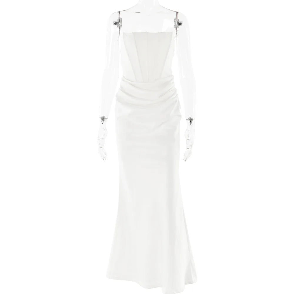 Satin Corset Maxi Dress