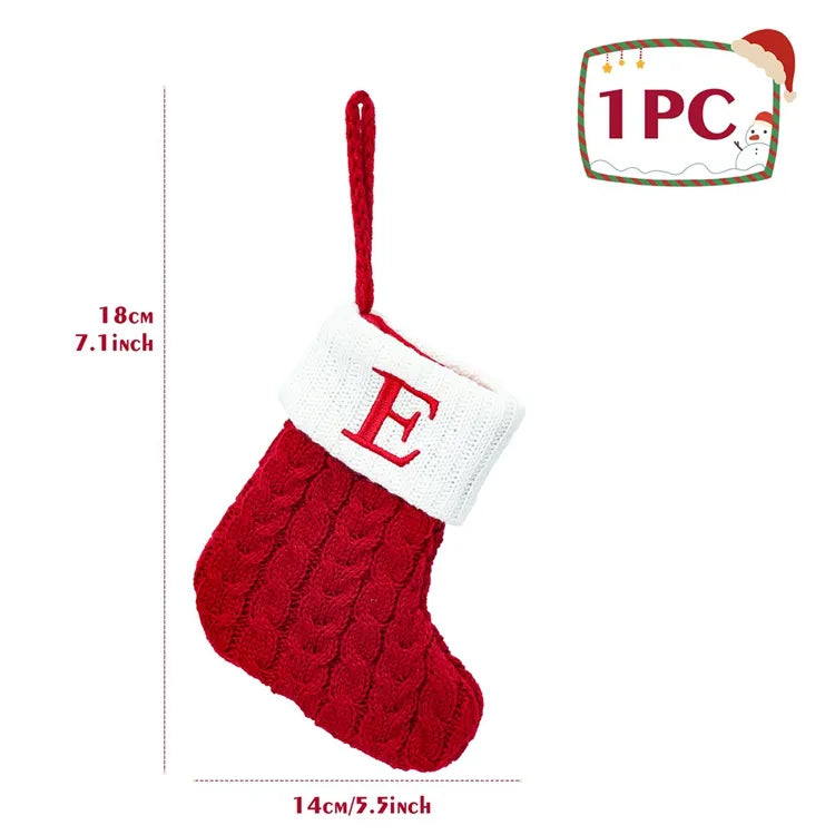 Christmas Alphabet Knitting Socks Christmas Tree Ornaments Christmas Decorations For Home 2023 Navidad Noel Xmas Gift