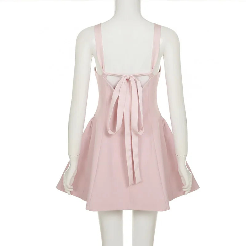 Pink Bows Halter Mini Dress